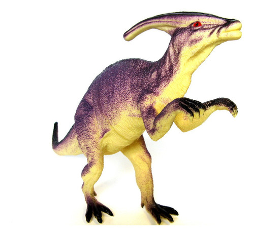 Dinosaurio Goma N02 Parasaurolphus Mediano Juguete Dinos