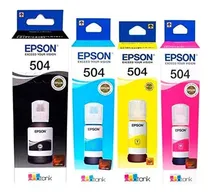 Comprar Combo X4 Tintas Originales Epson T504 L4150 L4160 En Caja
