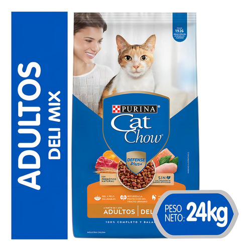 Cat Chow Delimix 24kg 21+3kg Saco Grande Relleno Gato Adulto