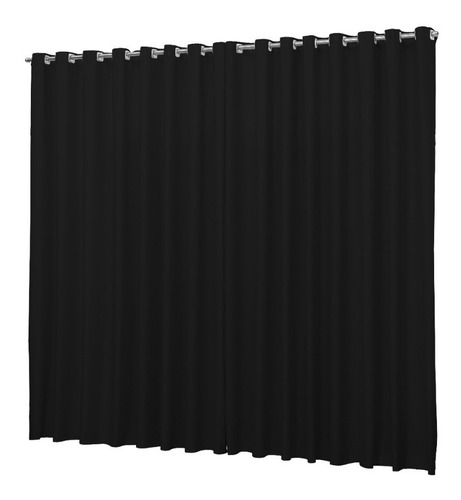 Cortina Para Sala E Quarto Roma 5,00x2,30 Ultimas Unidades Cor Preto