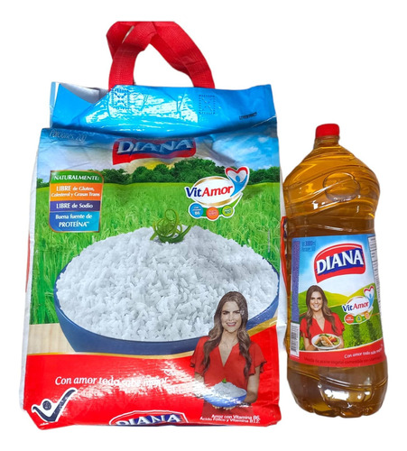 Arroz Diana 10 Kg+aceite Diana Vitamor De 3 L