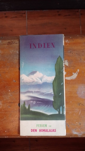 Antiguo Folleto Guía Mapa Indien Himalaya En Alemán 