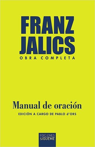 Manual De Oración Propuestas Dors Jalics Franz Espiritual