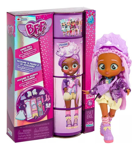 Muñeca Cry Babies Bebés Llorones Bff Phoebe Original