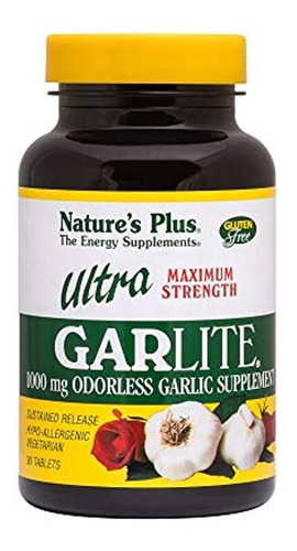 Ultra Garlite 1000 Mg Tiempo Liberación Nature 's Plus 90