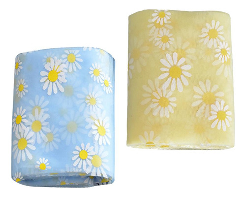 2pcs 5m Craft Tela De Flores De Encaje Costura Tul Ajuste De