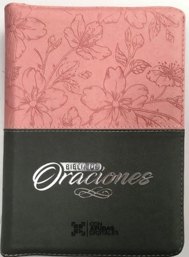 Biblia /rvr056czLG/ Rosado Gris Canto Plateado Oraciones