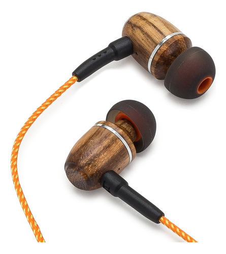 Onyx - Auriculares Intrauditivos Con Cable De Madera Autén.