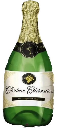 Globo Metalizado Botella Champagne 40cm  - 5 Soles Cotillón