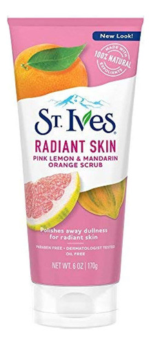 St. Ives Radiant Skin - Exfoliante Facial De Limón Rosa Y .