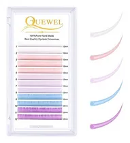 Comprar Pestañas Pelo A Pelo Multicolor Quewel Mix 0.07d. Tienda