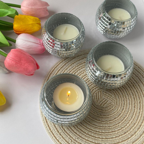 . Par De Suportes Para Velas De Vidro