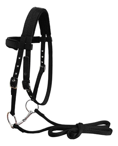 Rienda De Caballo Con Cabestro De Control De Negro M