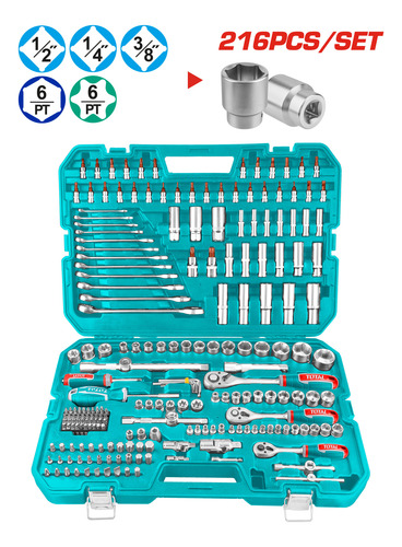 Dados Para Rachet 1/4''-3/8''-1/2'' - 72t Con Mangos 216 Pcs