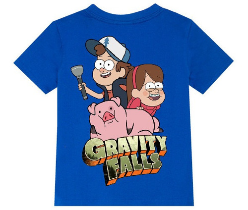 Polera Color Algodón 100% Niños Gravity Falls