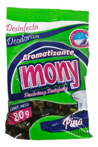 Pastilla Wc Desodorante Y Desinfectante Baño Mony 80gr 30pz