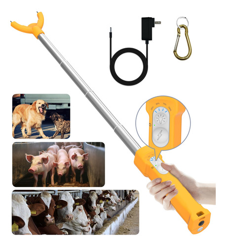 Cattle Prod Recargable Led, Impermeable Y Retráctil 94 Cm