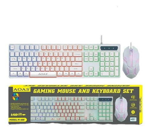 Combo Teclado + Mouse Gamer Led M-400 Gamer Retroiluminado