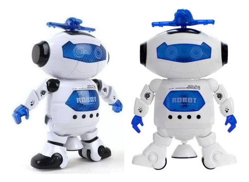 Robô Brinquedo Robocoptero Som Luzes Movimento Hélice Menino