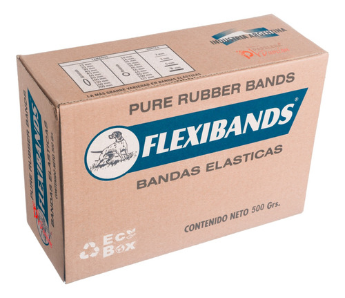 Banditas Elásticas Bandas Flexibands Caja 500gr Latex 40mm