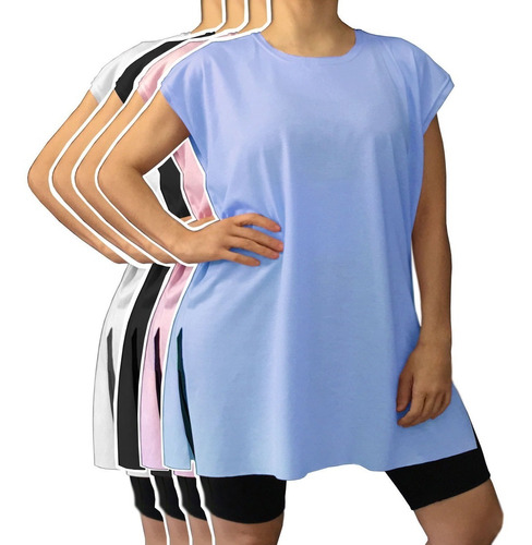 Kit 4 Camiseta Plus Size Caminhada Treino Academia Gg A G8