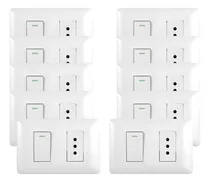 Comprar Pack 10 Tomacorriente 10a 250v Interruptor 9\u002F12 10a 250v Sim
