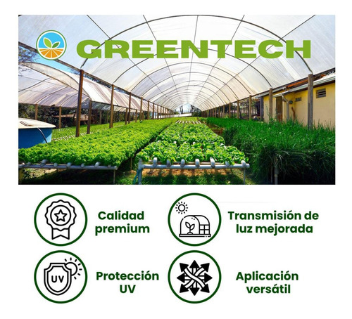 Plástico Invernadero 8.40 X 50 Metros / 20% Sombra Verde