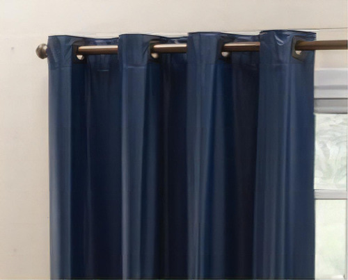 Cortina Blecaute Blackout Corta Luz Uma Folha 1,4 M X 1,6 M Cor Azul-marinho