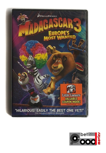 Dvd Película Madagascar 3: Los Fugitivos / Nueva Sellada