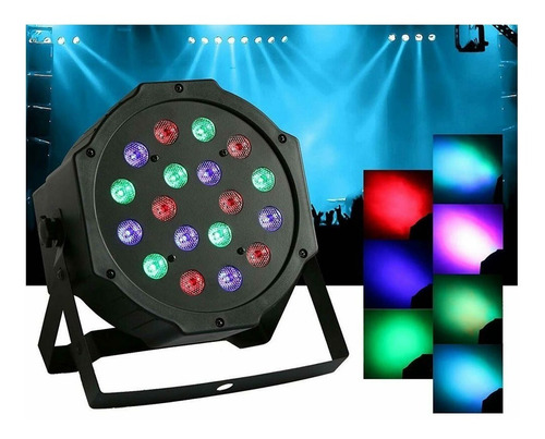 Imagen 3 de 10 de Pack 4 Unidades Luz Dj Led Proton Par 18 Tacho Rgb Dmx