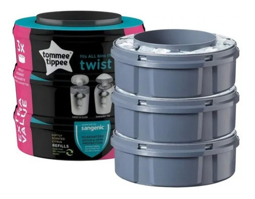 Imagem 3 de 4 de Refil Twist & Click 3pcs Tommee Tippee