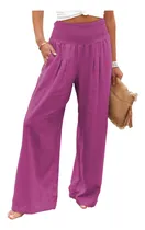 Comprar Scacto Pantalones Mujer Pantalón Casual Holgado Algodón Lino