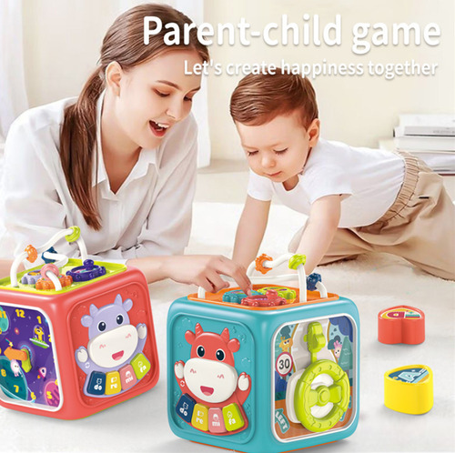 Juguete Montessori Educativo 6 En 1 Cubo Didáctico Para Bebé