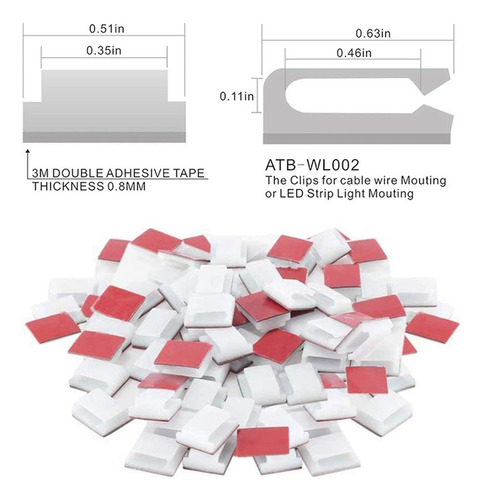 Soportes Y Clips De Montaje Autoadhesivos Para Tiras De Luce