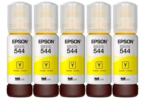 Kit De 5 Botellas De Tinta Epson T544 Amarillo 65ml Oem