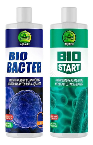 Kit Ciclagem Aquário Powerfert Bio Bacter E Bio Start 250ml