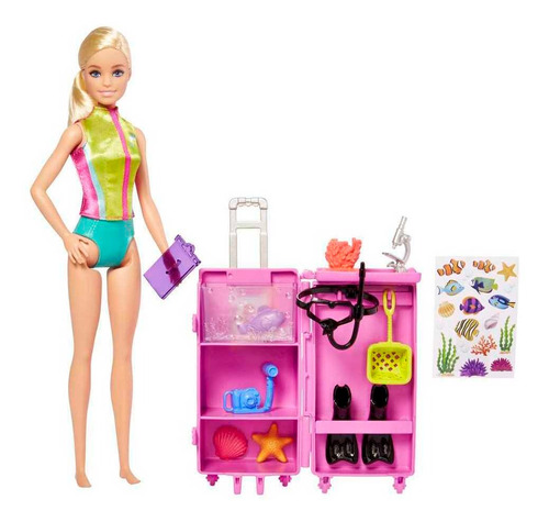 Barbie Bióloga Marina Set De Juego Profesiones Importada