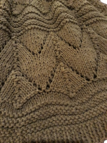 Remera Hilo Tejida A Mano Cuello V Con Calados (tlc74)