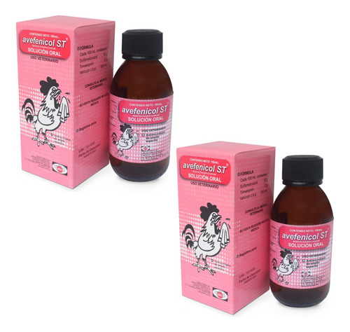 Avefenicol S.t Solucion Oral Para Aves 100 Ml *** 2 Pzas