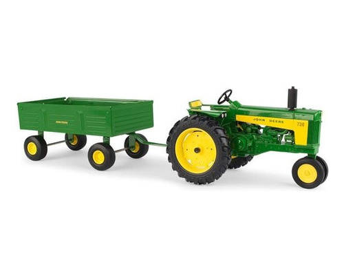 Tractor John Deere 730 Con Remolque Modelo A Escala 1:16