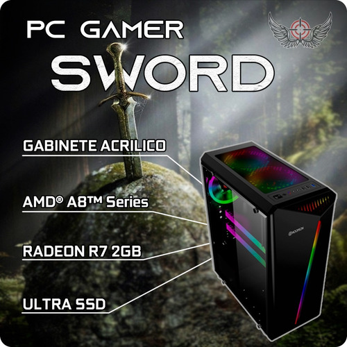 Computador Gamer Completo Amd A8 7600 16gb R7 2gb + Jogos