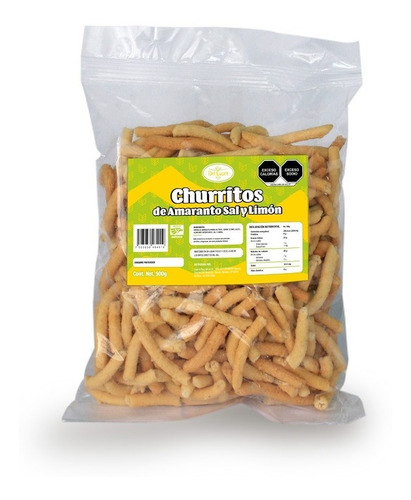 Churritos De Amaranto Sal Y Limon 500g Saludable Churro