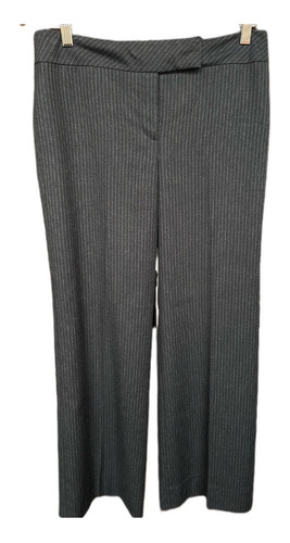 Pantalon Ann Taylor, Tipo Paño Gris A Rayas , T8, Casi Nuevo