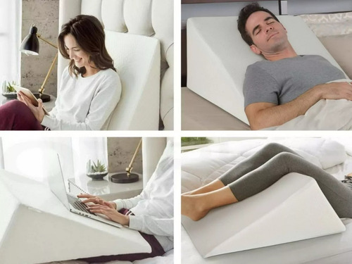 Imagen 2 de 2 de Almohada 5 Posiciones Triangular Comodin Funda C/ Cierre