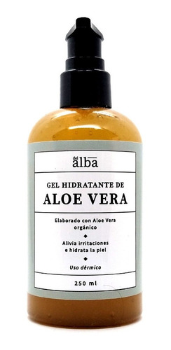 Imagen 4 de 9 de Gel Dérmico Hidratante Aloe Vera 250ml - Del Alba
