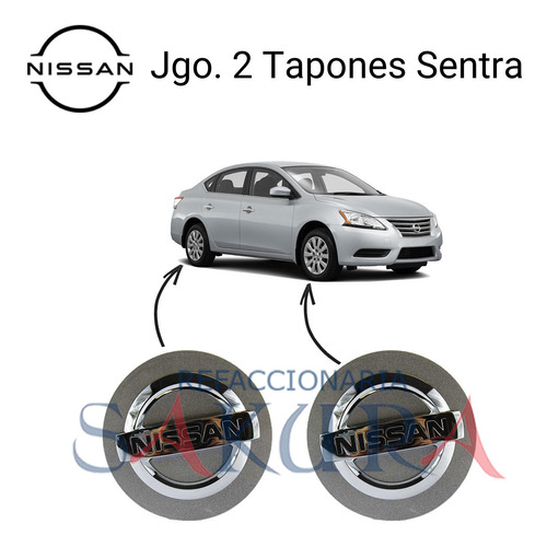 2 Copas Rin Aluminio Nissan Sentra 2021