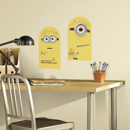 Vinilo Decorativo Pared [0ziw444i] Minions Escribir Y Borrar