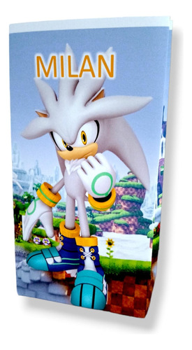 10 Bolsas Sorpresitas Personalizadas Sonic Silver