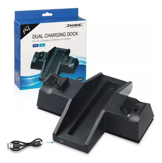 Dobe TP4-805B cargador dual joystick soporte consola ps4 pro vertical