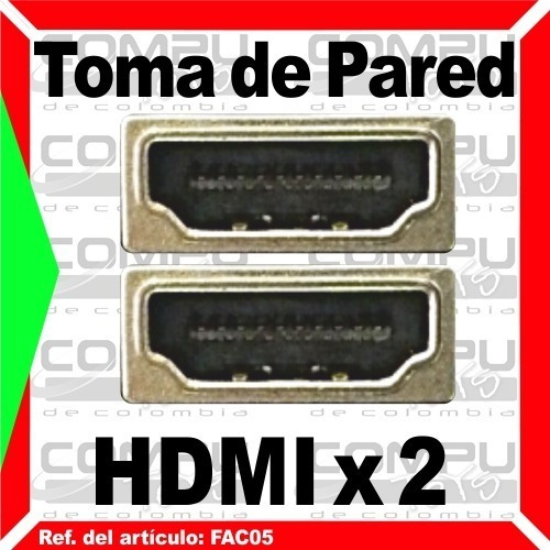 Toma Pared (faceplate) Hd X2 Ref: Fac05 Computoys Sas